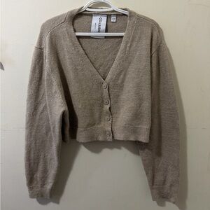 Collusion Cropped Knit Style Cardigan